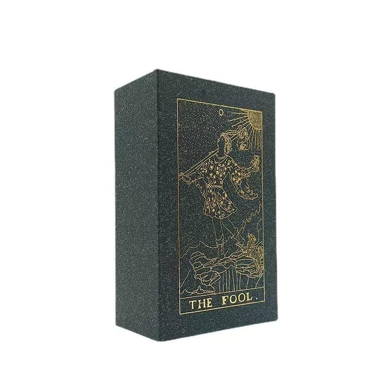 Amazon.co.jp: Rekeell 神秘的なブラックとゴールドのタロットカード